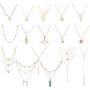 Aganippe 16/20 Layered Choker Necklace for Women Gold Multilayer Chain Necklace Set for Women Girls Birds Turquoise Rose Moon Star Pearl Heart-shaped Chokers Pack Adjustable DIY Pendant Packs of Necklace