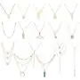 Aganippe 16/20 Layered Choker Necklace for Women Gold Multilayer Chain Necklace Set for Women Girls Birds Turquoise Rose Moon Star Pearl Heart-shaped Chokers Pack Adjustable DIY Pendant Packs of Necklace