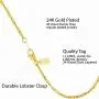 Lifetime Jewelry 2mm Rounded Scroll Anklet for Women & Girls 24k Real Gold Plated Lifetime Jewelry 2mm Rounded Scroll Anklet for Women & Girls 24k Real Gold Plated