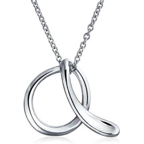 Personalize Abc Script Letter Alphabet Pendant Initial Necklace For Teen Women 14K Gold Plated 925 Sterling Silver