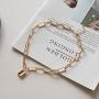 Punk Geometric Vintage Pendant Lock Choker Necklaces Thick Chunky Cuban Curb Link Chain Collar Collette Simple Clavicle for Women Girls Fashion Charm Jewelry