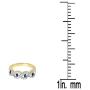 Dazzlingrock Collection 10K Gold Round Blue Sapphire & White Diamond Ladies Bridal Stackable Anniversary Wedding Swirl Ring