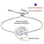 YL 925 Sterling Silver Bracelet Tree of Life Bracelets Cubic Zirconia Created Emerald Tree Jewelry Link Bracelet Gifts
