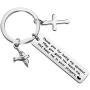 BAUNA Confirmation Sponsor Gifts Catholic Sponsor Gifts Thank You for Being My Sponsor Keychain with Cross Peace Dove Charm