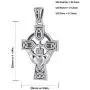 US Jewels And Gems Mens 925 Sterling Silver 32mm Irish Celtic and Claddagh Cross Pendant Necklace, 18in to 24in US Jewels And Gems Mens 925 Sterling Silver 32mm Irish Celtic and Claddagh Cross Pendant Necklace, 18in to 24in