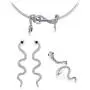Snake Jewelry Set Snake Necklace Pendant Silver Snake Shape Ring Earrings Snake Jewelry Set Snake Necklace Pendant Silver Snake Shape Ring Earrings