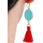 SUNYIK Assorted Semiprecious Stone Dangle Earrings for Women,Crystal Drop Tassel Earrings