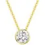 FANCIME 14K Solid Real Yellow Gold Round/Emerald Cut CZ Cubic Zirconia Diamond Pendant Necklace Fine Jewelry Gift for Women Girls 16+2 inch Extender FANCIME 14K Solid Real Yellow Gold Round/Emerald Cut CZ Cubic Zirconia Diamond Pendant Necklace Fine Jewelry Gift for Women Girls 16+2 inch Extender