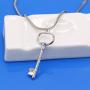 Dankadi Classic Female Original Silver Necklace 925 Silver Key Pendant Necklace Minimalism 45-60cm Snake Chain Jewelry Lobster clamp Clasp