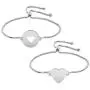 G-Ahora Mother Daughter Bracelet Set of 1 2 3 Matching Heart Jewelry Gift for Mom Daughter