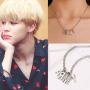 PPX BTS Members Name Pendant Army Necklace and Bracelet and 2 pcs Earrings for Fans,with Transparent Box