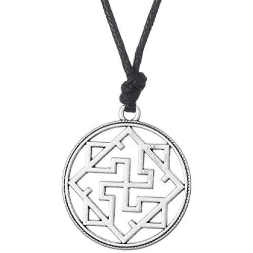 Religious Slavic Hollow Valkyrie Symbol Pagan Amulet Pendant Necklace Jewelry for Men Jewelry