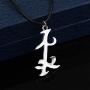 OfficialOtaku Shadowhunters Parabatai Rune Nephilim Cosplay Pendant Necklace - Silver