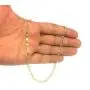 14K Yellow Gold Filled Solid Figaro Chain Necklace, 3.2 mm Wide