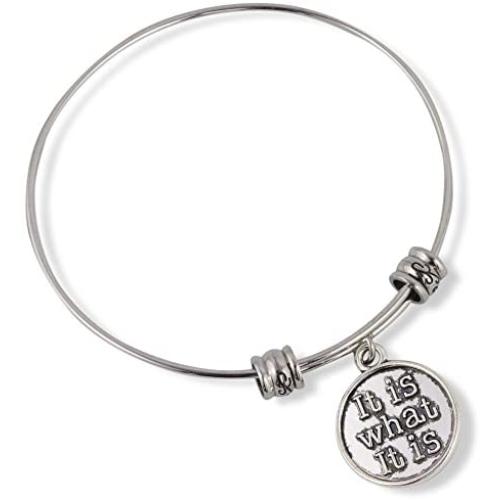 It Is What It Is Fancy Charm Bangle