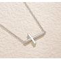 Carleen Yellow Gold Plated Sterling Silver Cubic Zirconia CZ Simulated Diamond Cross Crucifix Pendant Necklace Jewelry for Women Girls, 18'' Silver Chain Nice Gifts Jewelry Box