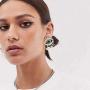 EORUBE Devil Eye Earrings for Women Fashion Dangle Rhinestone Earrings Evil Eye Sparkling Boho Dangle Drop Earrings