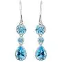 Jewelili 14K White Gold 8x6 MM Pear Shape and 4.8 MM, 2.5 MM Round Shape Swiss Blue Topaz Dangle Earrings Jewelili 14K White Gold 8x6 MM Pear Shape and 4.8 MM, 2.5 MM Round Shape Swiss Blue Topaz Dangle Earrings