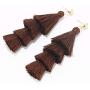 BaubleStar Tassel Earrings Handmade Tiered Thread Tassel Dangle Earrings, Multi Colors