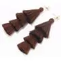 BaubleStar Tassel Earrings Handmade Tiered Thread Tassel Dangle Earrings, Multi Colors