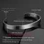 Jovivi Personalized Custom Titanium Magnetic Matte Plain Cuff Bangle Bracelets for Men Women Therapy, 8mm,Gold Plated/Black/Silver/Rose Gold