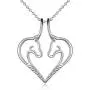 Necklace Holder Sterling Silver Love Heart Horse Pendant Necklace Ring Keeper Holder Jewelry Gifts for Women Girls Nurse Mother Daughter Wife Girlfriend Necklace Holder Sterling Silver Love Heart Horse Pendant Necklace Ring Keeper Holder Jewelry Gifts for Women Girls Nurse Mother Daughter Wife Girlfriend