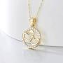 Yafeeso Solid 14K Gold Double Heart Necklace for Women Girls Love Heart Pendant Necklace for Anniversary Mothers Day Couple Jewelry Gifts for Her, 16+2 Inch