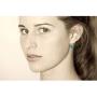 Les Poulettes Jewels - Sterling Silver Earrings Amazonite Beads