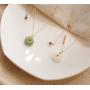 NW 1776 Jade Necklace, Female Donut Pendant, Natural Jade Gold-plated Necklace