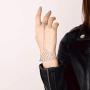 Yalice Gothic Finger Bracelet Ring Vintage Hand Chains Punk Slave Finger Chain Jewelry for Women and Girls (Silver)