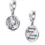 Praying Hands Charms 925 Sterling Silver Love Prayer Dangle-Serenity Change Courage Wisdom Charms fits Pandora Style Bracelet, Gifts for Mothers Day/Thanksgiving