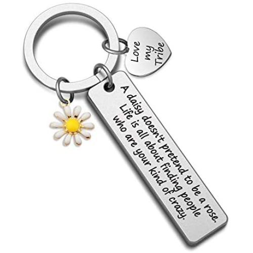 My Tribe Gift Daisy Jewelry Love My Bride Tribe Jewelry Tribal Keychain Celebrate Friendship Gift