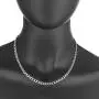 Mens 5.1mm .925 Sterling Silver Diamond-Cut Flat Cuban Link Curb Chain Necklace Mens 5.1mm .925 Sterling Silver Diamond-Cut Flat Cuban Link Curb Chain Necklace