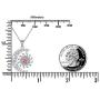 DAOSHANG 925 Sterling Silver Synthetic Opal Celtic Moon and Sun Pendant Necklace for Women Birthday Jewelry Gift, 18” Chain