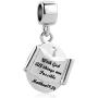 LovelyCharms Cross Charm with God All Things are Possible Religious Dangle Bead Fits European Bracelets
