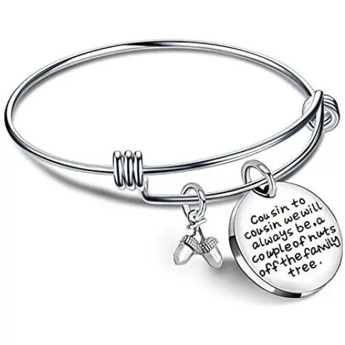 lauhonmin Cousin Bangle Bracelets for Women Men Boy Girl Cousin to Cousin Will Always be a Couple of Nuts Off Family Tree lauhonmin Cousin Bangle Bracelets for Women Men Boy Girl Cousin to Cousin Will Always be a Couple of Nuts Off Family Tree