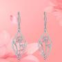 925 Sterling Silver Ear Hooks Lotus Flower Drop Dangle Earrings Jewelry Gifts for Women