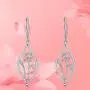 925 Sterling Silver Ear Hooks Lotus Flower Drop Dangle Earrings Jewelry Gifts for Women