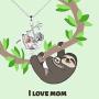 LUHE Elephant/Unicorn/Sloth/Owl Sterling Silver Cute Animal Necklace Good Luck Animal Pendant Holiday Jewelry Gift for Girls Teens Women Lover