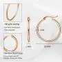ZRO 3 Pairs Hoop Earrings 18K Gold Plated Hypoallergenic Stainless Steel Hoop Earrings Women Girls Gift ZRO 3 Pairs Hoop Earrings 18K Gold Plated Hypoallergenic Stainless Steel Hoop Earrings Women Girls Gift