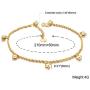 Star Jewelry Heart Ankle Bracelet for Women Gold Adjustable Beach Chain Anklet Foot Jewelry