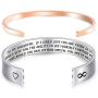 Melix Home Daughter Bracelets from Mom Mother Wide Cuff Bangle Message Engraved Christmas for Her