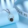 Besilver Sweet Love Kiss Necklace Jewelry Romantic Valentine Gift for Women Girl Sterling Silver Husband Wife Kiss Hug Personalized Birthstone Necklace Gift for Mom Wife Girlfriend