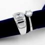 Uloveido 2 pcs Adjustable His and Hers Engagement Ring Set Puzzle Matching Heart Wedding Bands Couples Gifts LB018