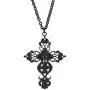 Lux Accessories Rhinestone Crystal Filigree Cross Pendant Necklace Lux Accessories Rhinestone Crystal Filigree Cross Pendant Necklace