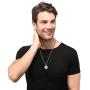 Saint Christopher Necklace for Men Women,Oval Catholic St Christopher Medal Pendant Jewelry Boy Girl Outdoor Traveler Medallion Necklace with Stainless Steel Chain