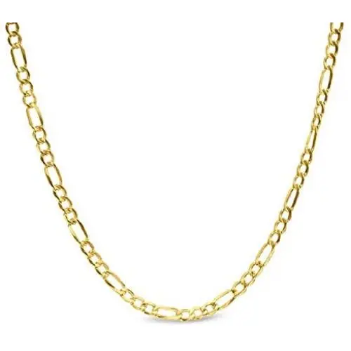 PORI JEWELERS 14K Yellow Gold 2.5mm, 3.5mm, 4.5mm, or 5.5mm Figaro Link Chain Necklace- Made in Italy- Multiple Lengths Available