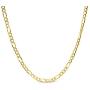 PORI JEWELERS 14K Yellow Gold 2.5mm, 3.5mm, 4.5mm, or 5.5mm Figaro Link Chain Necklace- Made in Italy- Multiple Lengths Available