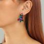 2020 New Rainbow Christmas Earrings for Women, Shiny Christmas Tree, Thanksgiving Themed Earrings, Cute Christmas Jewelry