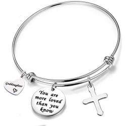 MAOFAED Goddaughter Gift You are More Loved Than You Know Goddaughter Bracelet